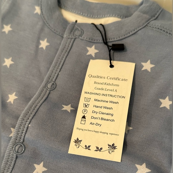 Baby’s First Favorites by Kidsform Blue Star Long Romper/Footie Size 6-12months - Picture 5 of 5